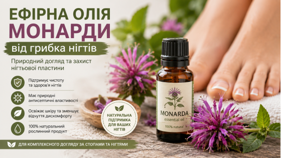Ефірна олія монарди від грибка нігтів: