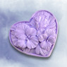 Силіконова форма Люкс Серце з фіалками 2D