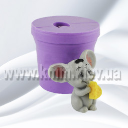 Силиконовая форма-мини люкс Мышка с сыром 3D