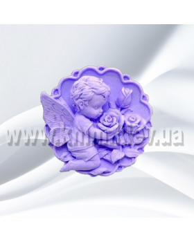 Силіконова Форма Люкс Ангелятко з Трояндами 3D