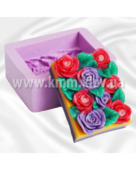 Силіконова форма люкс Поляна з троянд 3D