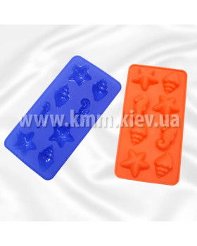 Силіконова форма Морські 2 (зірка, черепашка, коник)