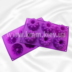 Силиконовая форма Кексы медовые( планшет 6 шт.)