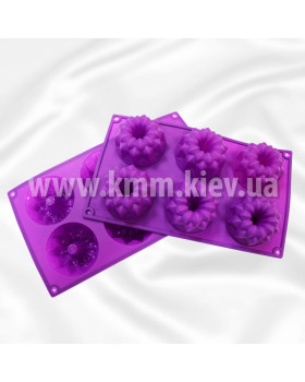 Силіконова форма Кекси медові (планшет 6 шт.) Силіконова форма Кекси медові (планшет 6 шт.)