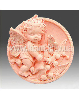 Силіконова форма люкс Ангелочок у конвалії 3D