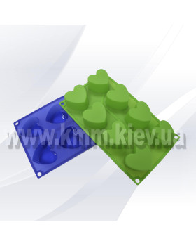 Силіконова форма Серце (1 форма, планшет 8шт) - Одна форма