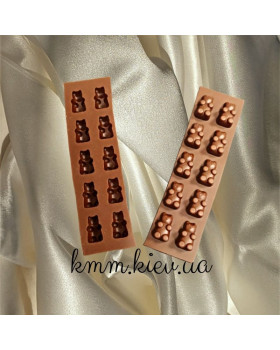 Силіконова форма Ведмедики Планшет (10шт, 50шт) - Планшет міні (10шт.)-foto2