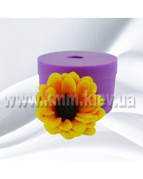 Силіконова форма люкс Ромашка У Бутоні Середня 3D