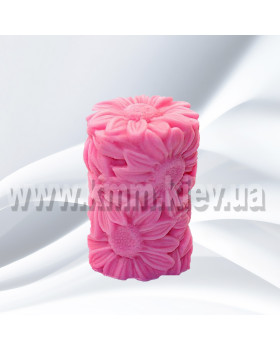 Силіконова форма люкс Свічка У Ромашках 3D