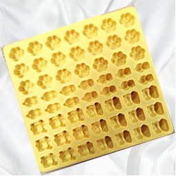 Силіконова форма Котики та Лапка (планшет 16шт, планшет 56шт) - Планшет 56 шт-foto3