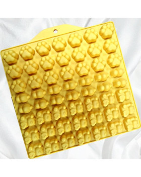 Силіконова форма Котики та Лапка (планшет 16шт, планшет 56шт) - Планшет 56 шт-foto2