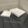 Коробка з прозорою кришкою - 15см/15см/3,5см -Біла