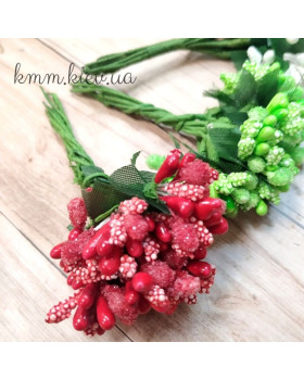 Тичинки на дроті (12шт) колір в асортименті - Червоний-foto2