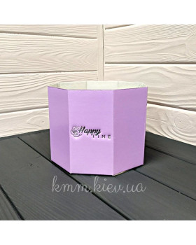Коробка восьмигранник 120х150мм в асортименті - Пудровий-foto9