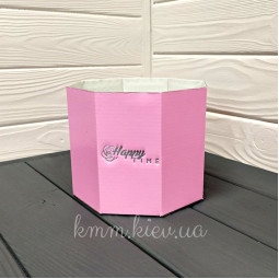 Коробка восьмигранник 120х150мм в асортименті - Пудровий-foto3