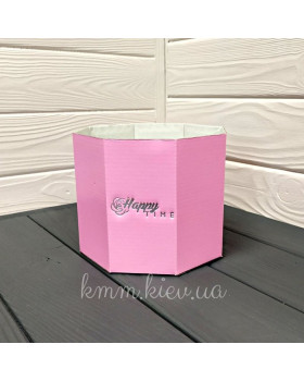 Коробка восьмигранник 120х150мм в асортименті - Пудровий-foto8