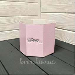 Коробка восьмигранник 120х150мм в асортименті - Пудровий-foto4