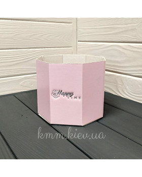 Коробка восьмигранник 120х150мм в асортименті - Пудровий-foto7