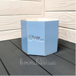 Коробка восьмигранник 120х150мм в асортименті - Пудровий-foto5