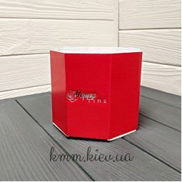 Коробка восьмигранник 120х150мм в асортименті - Пудровий-foto7