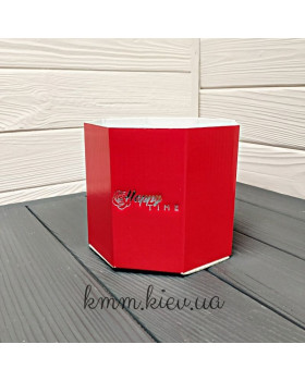 Коробка восьмигранник 120х150мм в асортименті - Пудровий-foto4