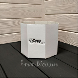 Коробка восьмигранник 120х150мм в асортименті - Пудровий-foto9