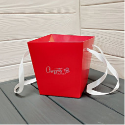 Трапеція низька з ручками 145х135мм в асортименті - Пудровий-foto5