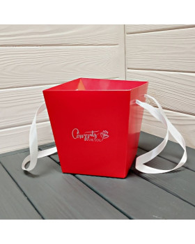 Трапеція низька з ручками 145х135мм в асортименті - Пудровий-foto5