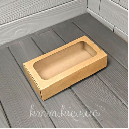 Коробка с окном прямоугольная 200х100х50мм цвет в ассортименте - Крафт-foto2