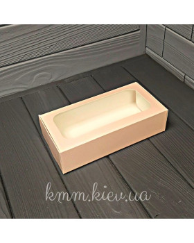 Коробка з вікном прямокутна 200х100х50мм колір в асортименті - Крафт-foto3