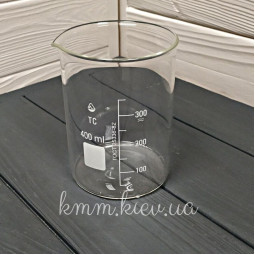 Склянка мірна скляна низька термостійка 400мл