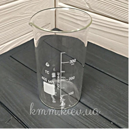 Склянка мірна скляна висока термостійка 400мл