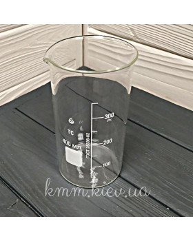 Склянка мірна скляна висока термостійка 400мл