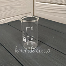 Склянка мірна скляна термостійка 50мл