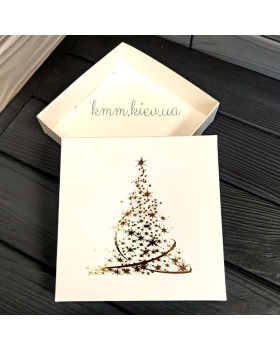 Коробка Ялина золота в асортименті - 150х150х35мм