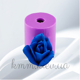 Силиконовая форма люкс 3D Роза Даллас полураскрытый бутон-foto3
