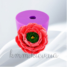 Силиконовая форма люкс 3D Ранункулюс Элиос-foto3