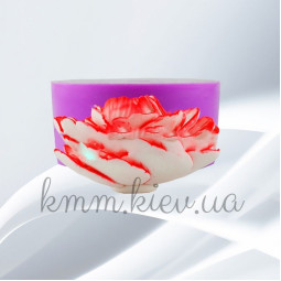 Силиконовая форма люкс 3D Ранункулюс Пон-Пон-foto2