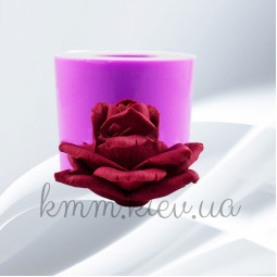 Силиконовая форма люкс 3D Роза Ноблесс раскрытая-foto2