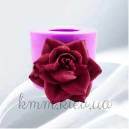 Силиконовая форма люкс 3D Роза Ноблесс раскрытая-foto3