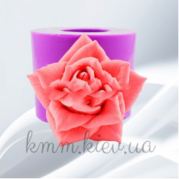 Силиконовая форма люкс 3D Роза Нью Джерси раскрытая-foto2