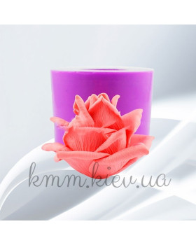 Силіконова форма люкс 3D Роза Нью Джерсі розкрита-foto3
