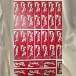 Наклейка этикетка на бутылку Кока-кола-foto2