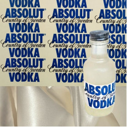 Наклейка этикетка на бутылку водки Absolut