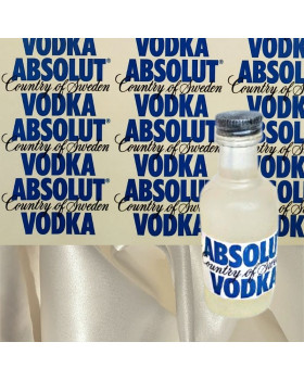 Наклейка етикетка на пляшку горілки Absolut