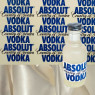 Наклейка етикетка на пляшку горілки Absolut