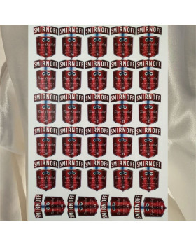 Наклейка этикетка на бутылку водки Smirnoff-foto2