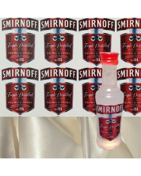 Наклейка етикетка на пляшку горілки Smirnoff