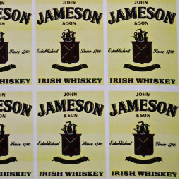 Наклейка этикетка на бутылку виски Jameson-foto2