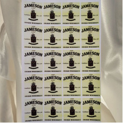 Наклейка этикетка на бутылку виски Jameson